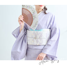 画像をギャラリービューアに読み込む, 洗える着物 阿波しじら 無地【藤】13m 女性用 紫 しじら織 夏着物 ゆかた 木綿 フルオーダー お仕立て 普段着 湯通し済み 着付け 着物 浴衣 和装 日本製 レディース