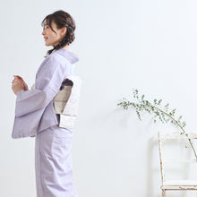 画像をギャラリービューアに読み込む, 洗える着物 阿波しじら 無地【藤】13m 女性用 紫 しじら織 夏着物 ゆかた 木綿 フルオーダー お仕立て 普段着 湯通し済み 着付け 着物 浴衣 和装 日本製 レディース