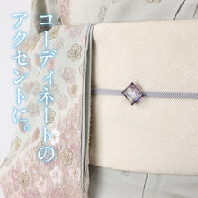 画像をギャラリービューアに読み込む, 【ソーダガラス 帯留め スクエア】ブランド 「れん」 おびどめ おしゃれ小物 帯かざり コーディネート 日本製 二分紐 ガラス 透け感 スケルトン 着物 浴衣 小紋 着付 帯【IT】