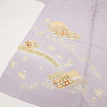 画像をギャラリービューアに読み込む, 【仮絵羽】色留袖 重ね菱に華やぎの唐花模様 フォーマル 準礼装 パープル 紫 和装 袷正絹着物 SP12-8