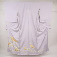 画像をギャラリービューアに読み込む, 【仮絵羽】色留袖 重ね菱に華やぎの唐花模様 フォーマル 準礼装 パープル 紫 和装 袷正絹着物 SP12-8