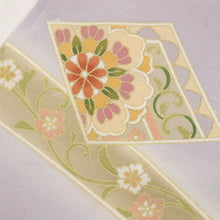 画像をギャラリービューアに読み込む, 【仮絵羽】色留袖 重ね菱に華やぎの唐花模様 フォーマル 準礼装 パープル 紫 和装 袷正絹着物 SP12-8