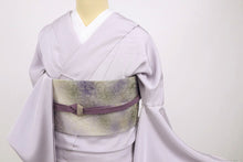 画像をギャラリービューアに読み込む, 【仮絵羽】色留袖 重ね菱に華やぎの唐花模様 フォーマル 準礼装 パープル 紫 和装 袷正絹着物 SP12-8