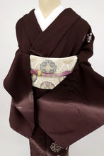 画像をギャラリービューアに読み込む, 【新品】仮絵羽 刺繍 付下げ 唐花宝相華模様 フォーマル 略礼装 無紋 ボルドー ワインレッド 和装きもの 袷正絹着物 SP2-9