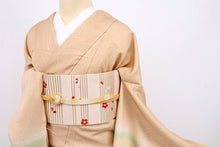 画像をギャラリービューアに読み込む, 【仮絵羽】付下げ 作家物 木目にはんなりぼかし 洗柿色 フォーマル 略礼装 和装 袷正絹着物 SY4-1