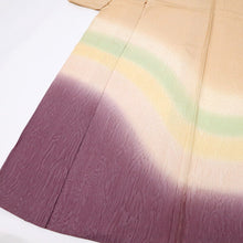 画像をギャラリービューアに読み込む, 【仮絵羽】付下げ 作家物 木目にはんなりぼかし 洗柿色 フォーマル 略礼装 和装 袷正絹着物 SY4-1