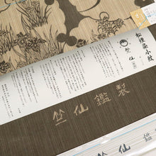 画像をギャラリービューアに読み込む, 【新品】 反物 『竺仙』 松煙染小紋 雪輪に植物 カジュアル グレー長さ12m 反巾38cm 綿100% 木綿着物 夏着物浴衣 きもの 和装 反24-152
