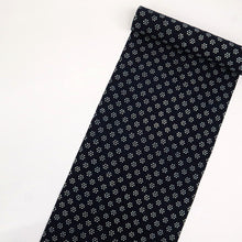 画像をギャラリービューアに読み込む, 印花布 反物 型染め花模様 中国藍染 濃紺 長さ10.1m 反巾37.5cm カジュアル お仕立て可 和装 きもの 木綿着物 反24-291