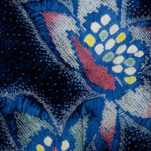 画像をギャラリービューアに読み込む, 浴衣反物『有松鳴海志ぼり』クレマチス花模様 濃紺 木綿 カジュアル 夏着物 お仕立て可 和装 絞り きもの 反25-102
