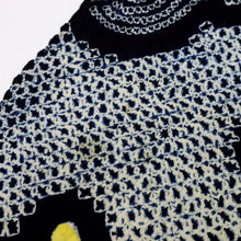 画像をギャラリービューアに読み込む, 手しぼり 浴衣反物 クレマチス桔梗青海波 濃紺 木綿 長さ11.5m 反巾36.5cm カジュアル お仕立可 夏着物 反25-115