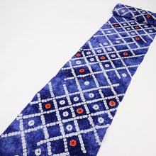 画像をギャラリービューアに読み込む, しぼり 浴衣反物 斜め格子 青紫色 木綿 長さ11.7m 反巾37cm カジュアル お仕立可 夏着物 反25-144