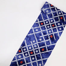 画像をギャラリービューアに読み込む, しぼり 浴衣反物 斜め格子 青紫色 木綿 長さ11.7m 反巾37cm カジュアル お仕立可 夏着物 反25-144