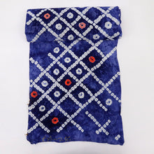 画像をギャラリービューアに読み込む, しぼり 浴衣反物 斜め格子 青紫色 木綿 長さ11.7m 反巾37cm カジュアル お仕立可 夏着物 反25-144