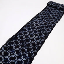 画像をギャラリービューアに読み込む, 手しぼり 浴衣反物 シンプル七宝繋 濃紺 カジュアル 木綿 夏着物 お仕立て可 和装 絞り きもの 反25-150