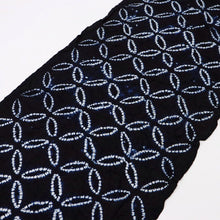 画像をギャラリービューアに読み込む, 手しぼり 浴衣反物 シンプル七宝繋 濃紺 カジュアル 木綿 夏着物 お仕立て可 和装 絞り きもの 反25-150