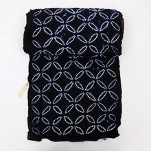 画像をギャラリービューアに読み込む, 手しぼり 浴衣反物 シンプル七宝繋 濃紺 カジュアル 木綿 夏着物 お仕立て可 和装 絞り きもの 反25-150