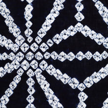 画像をギャラリービューアに読み込む, 手しぼり 浴衣反物 シンプル麻の葉模様 木綿 濃紺 木綿 反巾36.5cm カジュアル お仕立可 夏着物 反25-152