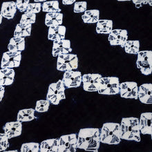 画像をギャラリービューアに読み込む, 手しぼり 浴衣反物 シンプル麻の葉模様 木綿 濃紺 木綿 反巾36.5cm カジュアル お仕立可 夏着物 反25-152