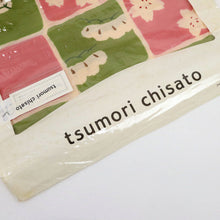 画像をギャラリービューアに読み込む, 浴衣反物 ブランド『ツモリチサト』市松に桜松模様 緑×ピンク 木綿 夏着物 反巾38cm 長さ12m カジュアル 普段着 お仕立て可 反25-161