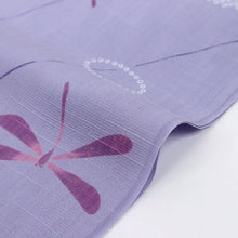 画像をギャラリービューアに読み込む, 浴衣反物 ブランド和風館ICHI 雨降りとんぼ 交織 淡い紫色 夏着物 テンセル75% レーヨン25% 反巾38cm 長さ12m カジュアル 普段着 お仕立て可 反25-162