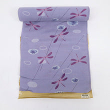 画像をギャラリービューアに読み込む, 浴衣反物 ブランド和風館ICHI 雨降りとんぼ 交織 淡い紫色 夏着物 テンセル75% レーヨン25% 反巾38cm 長さ12m カジュアル 普段着 お仕立て可 反25-162