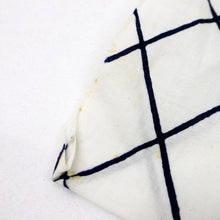 画像をギャラリービューアに読み込む, 竺仙 浴衣反物 注染 格子に花模様 コーマ地白 木綿 夏着物 長さ11.9m 反巾36.5cm カジュアル 普段着 お仕立て可 反25-165