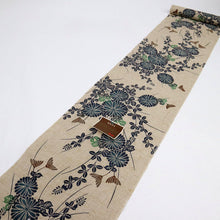 画像をギャラリービューアに読み込む, 浴衣反物『天洋からむし』綿紬 秋草菊萩模様 木綿 夏着物 反巾37.5cm カジュアル 普段着 お仕立て可 反25-167