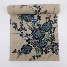 画像をギャラリービューアに読み込む, 浴衣反物『天洋からむし』綿紬 秋草菊萩模様 木綿 夏着物 反巾37.5cm カジュアル 普段着 お仕立て可 反25-167