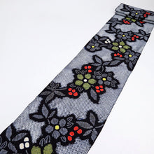 画像をギャラリービューアに読み込む, 手しぼり 浴衣反物 鮮やか花模様 濃紺 木綿 反巾35cm 長さ11.4m カジュアル お仕立可 夏着物 反25-173