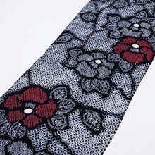 画像をギャラリービューアに読み込む, 手しぼり 浴衣反物 つばきの花模様 紺 木綿 反巾34.5cm 長さ11.3m カジュアル お仕立可 夏着物 反25-175