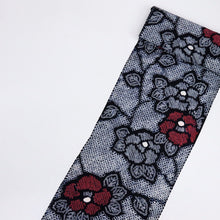 画像をギャラリービューアに読み込む, 手しぼり 浴衣反物 つばきの花模様 紺 木綿 反巾34.5cm 長さ11.3m カジュアル お仕立可 夏着物 反25-175