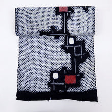 画像をギャラリービューアに読み込む, しぼり 浴衣反物 破れ格子模様 濃紺 木綿 長さ12.8m 反巾37.5cm カジュアル お仕立可 夏着物 反25-26