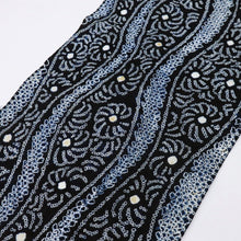 画像をギャラリービューアに読み込む, しぼり 浴衣反物 立涌に菊の花模様 濃紺 木綿 長さ10.9m 反巾36.5cm カジュアル お仕立可 夏着物 反25-28