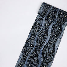 画像をギャラリービューアに読み込む, しぼり 浴衣反物 立涌に菊の花模様 濃紺 木綿 長さ10.9m 反巾36.5cm カジュアル お仕立可 夏着物 反25-28