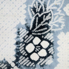 画像をギャラリービューアに読み込む, しぼり 浴衣反物 市松の花模様 灰青 木綿 反巾36cm カジュアル お仕立可 夏着物 反25-34