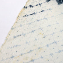 画像をギャラリービューアに読み込む, しぼり 浴衣反物 市松の花模様 灰青 木綿 反巾36cm カジュアル お仕立可 夏着物 反25-34