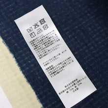 画像をギャラリービューアに読み込む, 浴衣反物『新粋染』綿麻紅梅 小紋 麻の葉に花の丸文 紺 カジュアル 綿麻着物長さ13m 反巾40cm お仕立て可 反25-44