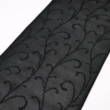 画像をギャラリービューアに読み込む, 夏『羅』薄羽織 羽尺反物 塵除けコート 唐草地紋 黒 夏着物 長さ846cm 反巾35cm カジュアル 反25-48
