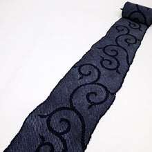 画像をギャラリービューアに読み込む, 手しぼり 浴衣反物 唐草模様総鹿の子絞り 紺 木綿 カジュアル 夏着物 お仕立て可 和装 絞り きもの 反25-54