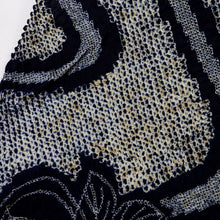 画像をギャラリービューアに読み込む, 浴衣『本場有松しぼり』反物 流線花籠模様 紺 木綿 カジュアル 夏着物 お仕立て可 和装 絞り きもの 反25-69