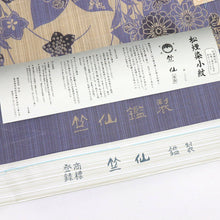 画像をギャラリービューアに読み込む, 新品『竺仙』浴衣反物『松煙染小紋』桔梗に秋草模様 長さ12m 反巾38cm 藤色 お仕立て可能 木綿着物 和装 きもの 反25-82