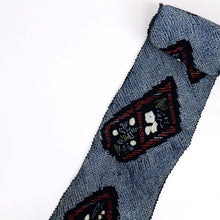 画像をギャラリービューアに読み込む, しぼり 浴衣反物 二枠の格子に花模様 紺 カジュアル 木綿 夏着物 お仕立て可 和装 絞り きもの 反25-86