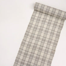 画像をギャラリービューアに読み込む, 【新品】 綿麻 反物 キングサイズ『風凜館』格子柄 極淡いグレー 麻55% 綿45% 長さ12m以上 反巾39.5cm 日本製 夏着物 きもの 和装 反S3-11
