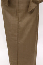 画像をギャラリービューアに読み込む, 【中古】単衣『本場縞大島』紬 みじん格子縞模様 濃淡茶 証紙有 カジュアル 作家落款有 身丈162cm 裄丈68cm 正絹着物 TC6-4