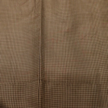画像をギャラリービューアに読み込む, 【中古】単衣『本場縞大島』紬 みじん格子縞模様 濃淡茶 証紙有 カジュアル 作家落款有 身丈162cm 裄丈68cm 正絹着物 TC6-4