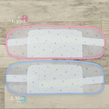 画像をギャラリービューアに読み込む, ドット柄 メッシュ前板 ブルー ピンク 2色 ベルト付き ポケット付き 夏用 涼しい メッシュ 帯板 前板 着付け 和装小物 浴衣 着物 夏小物 ゴム 帯
