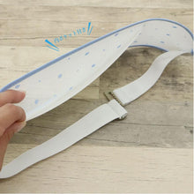 画像をギャラリービューアに読み込む, ドット柄 メッシュ前板 ブルー ピンク 2色 ベルト付き ポケット付き 夏用 涼しい メッシュ 帯板 前板 着付け 和装小物 浴衣 着物 夏小物 ゴム 帯