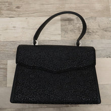 画像をギャラリービューアに読み込む, 【中古】印傳屋 和装バッグ 黒鹿革×黒漆 変わり菊唐草 冠婚葬祭 着物に合わせ z4-36