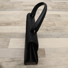 画像をギャラリービューアに読み込む, 【中古】印傳屋 和装バッグ 黒鹿革×黒漆 変わり菊唐草 冠婚葬祭 着物に合わせ z4-36