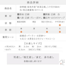 画像をギャラリービューアに読み込む, 【中古】訪問着 染色作家『岩浅公展』シケ引き染め 白 身丈155.5cm 裄丈62.5cm ssize スモールサイズ 仕立て上がり 袷正絹着物 SY11-5
